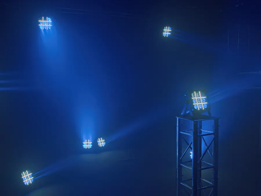 Eurolite LED BP-9 Panel RGBW+CW Spotlight 9x Controllable Beams 4 Seg 