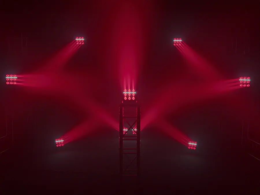 Eurolite LED BP-9 Panel RGBW+CW Spotlight 9x Controllable Beams 4 Seg 
