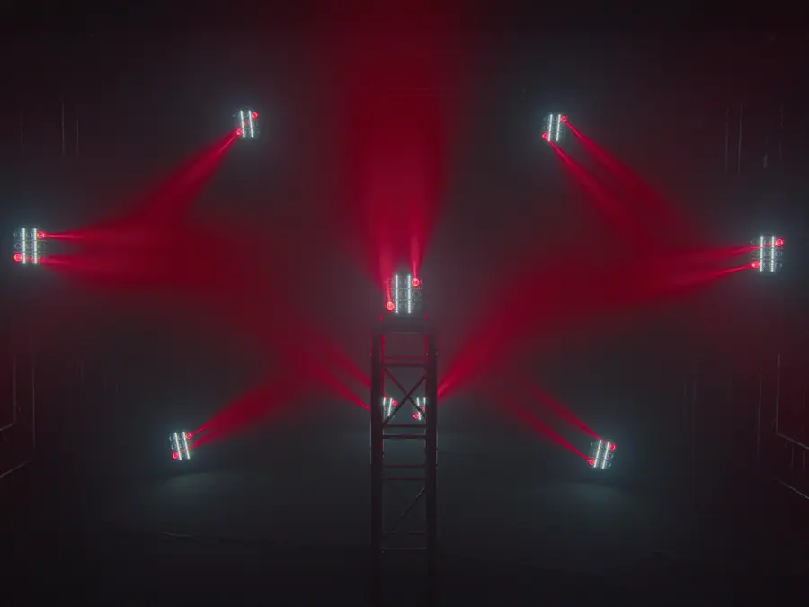 Eurolite LED BP-9 Panel RGBW+CW Spotlight 9x Controllable Beams 4 Seg 