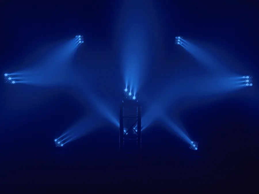 Eurolite LED BP-9 Panel RGBW+CW Spotlight 9x Controllable Beams 4 Seg 