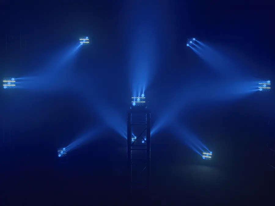 Eurolite LED BP-9 Panel RGBW+CW Spotlight 9x Controllable Beams 4 Seg 