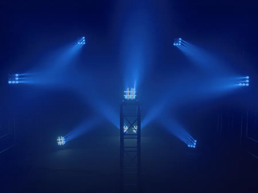 Eurolite LED BP-9 Panel RGBW+CW Spotlight 9x Controllable Beams 4 Seg 