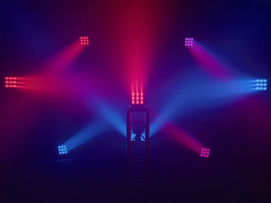 Eurolite LED BP-9 Panel RGBW+CW Spotlight 9x Controllable Beams 4 Seg 
