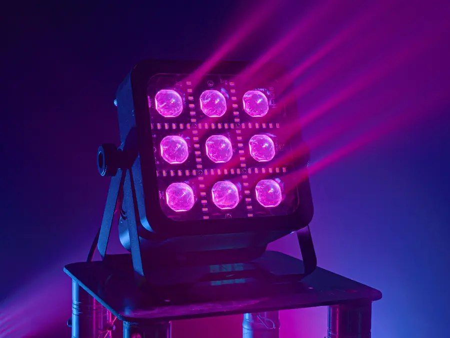 Eurolite LED BP-9 Panel RGBW+CW Spotlight 9x Controllable Beams 4 Seg 