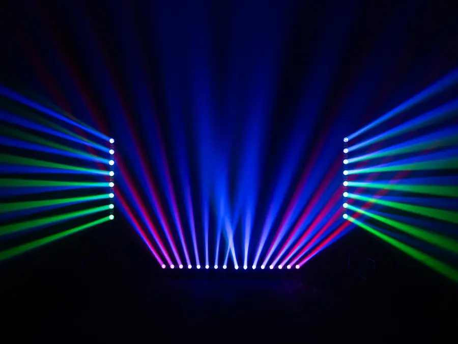 Eurolite LED BAR-8 SWING QCL Bar Tiltable Strip 8 Beams Strobe Effect 