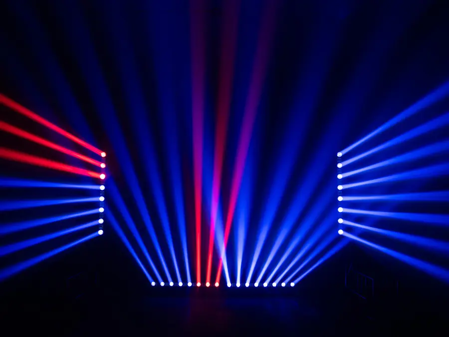 Eurolite LED BAR-8 SWING QCL Bar Tiltable Strip 8 Beams Strobe Effect 