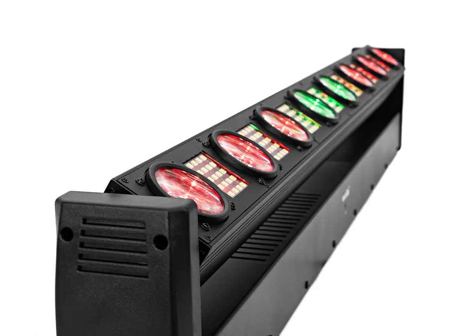 Eurolite LED BAR-8 SWING QCL Bar Tiltable Strip 8 Beams Strobe Effect 