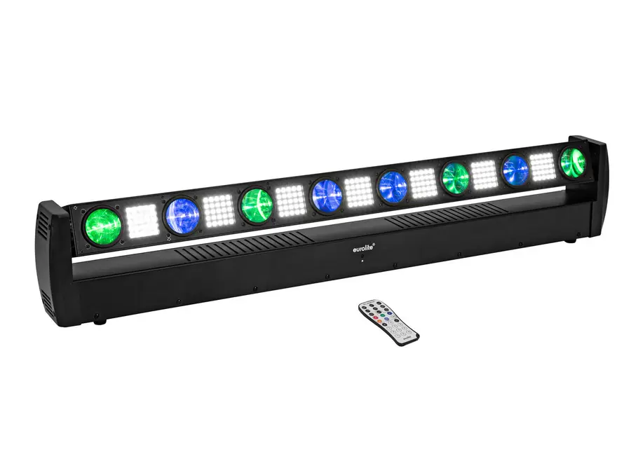 Eurolite LED BAR-8 SWING QCL Bar Tiltable Strip 8 Beams Strobe Effect 