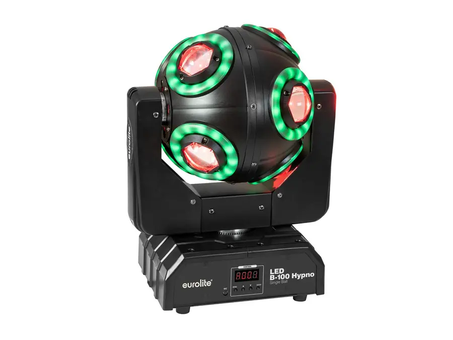 Eurolite LED B-100 Hypno Ball Effect RGBW Color Mixing w/ 8 RGB Rings 