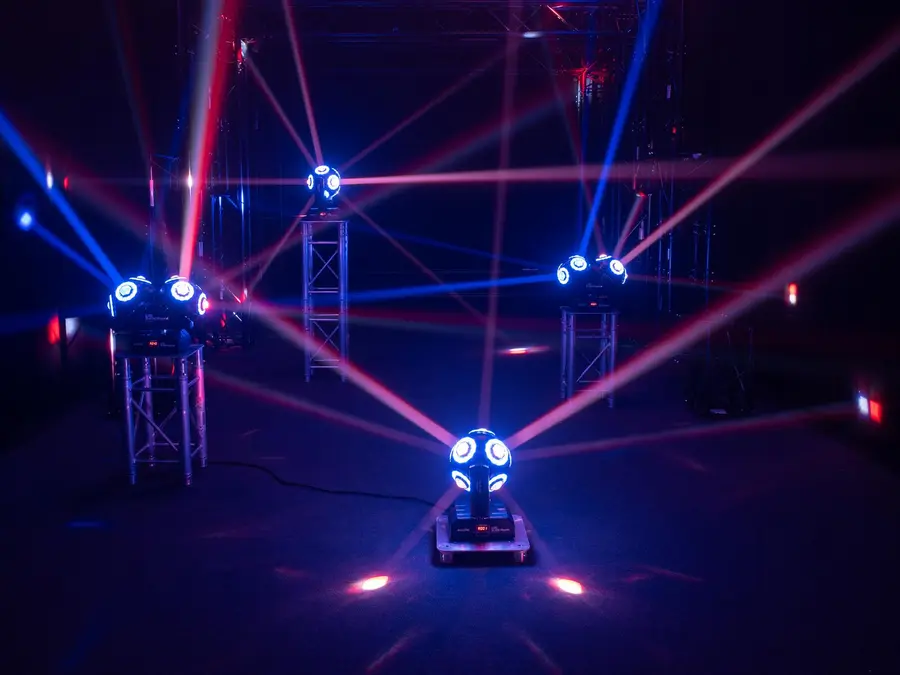 Eurolite LED B-100 Hypno Ball Effect RGBW Color Mixing w/ 8 RGB Rings 