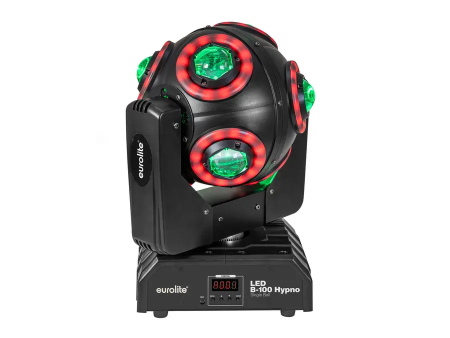 Eurolite LED B-100 Hypno Ball Effect RGBW Color Mixing w/ 8 RGB Rings 
