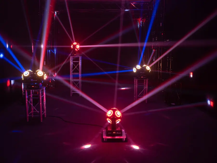 Eurolite LED B-100 Hypno Ball Effect RGBW Color Mixing w/ 8 RGB Rings 