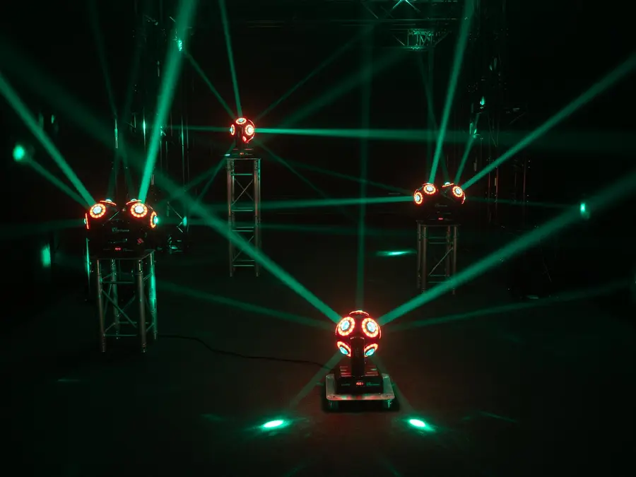 Eurolite LED B-100 Hypno Ball Effect RGBW Color Mixing w/ 8 RGB Rings 