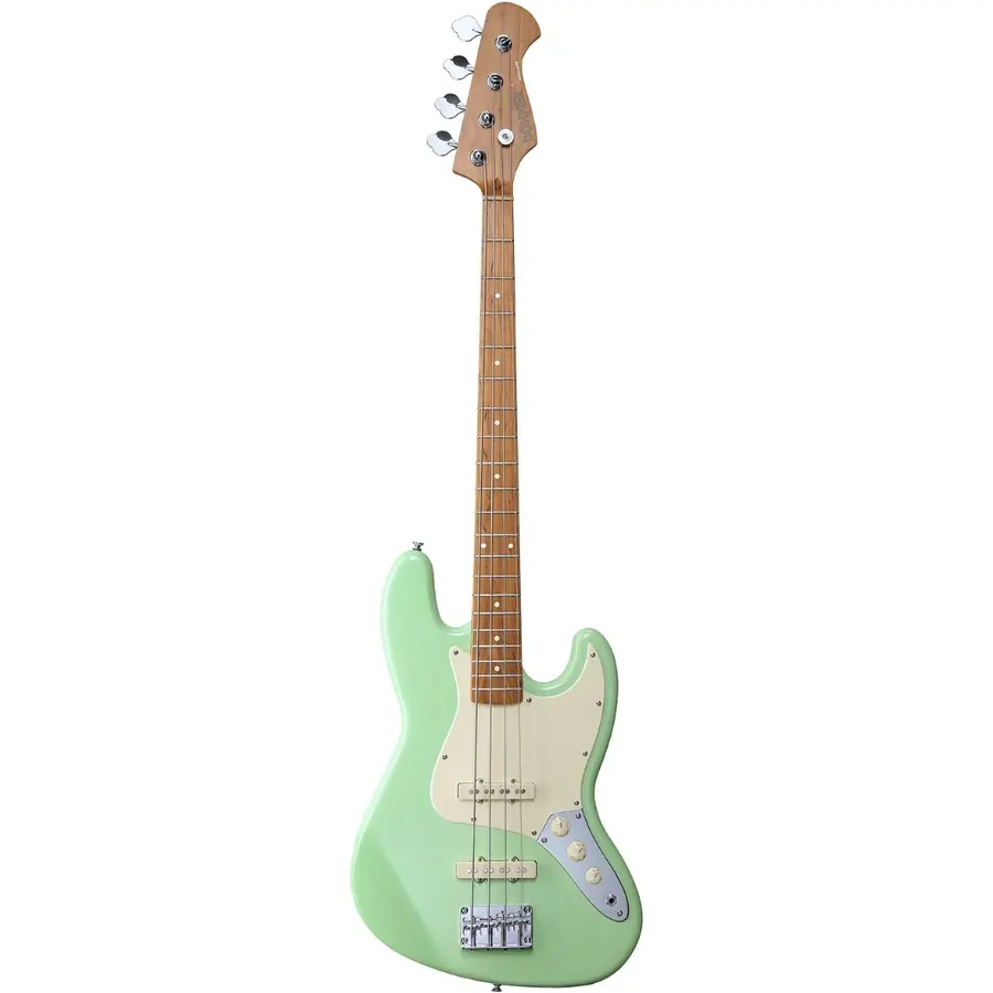 Donner Seeker Deluxe Bass, Surf Green Electric Bass Package 