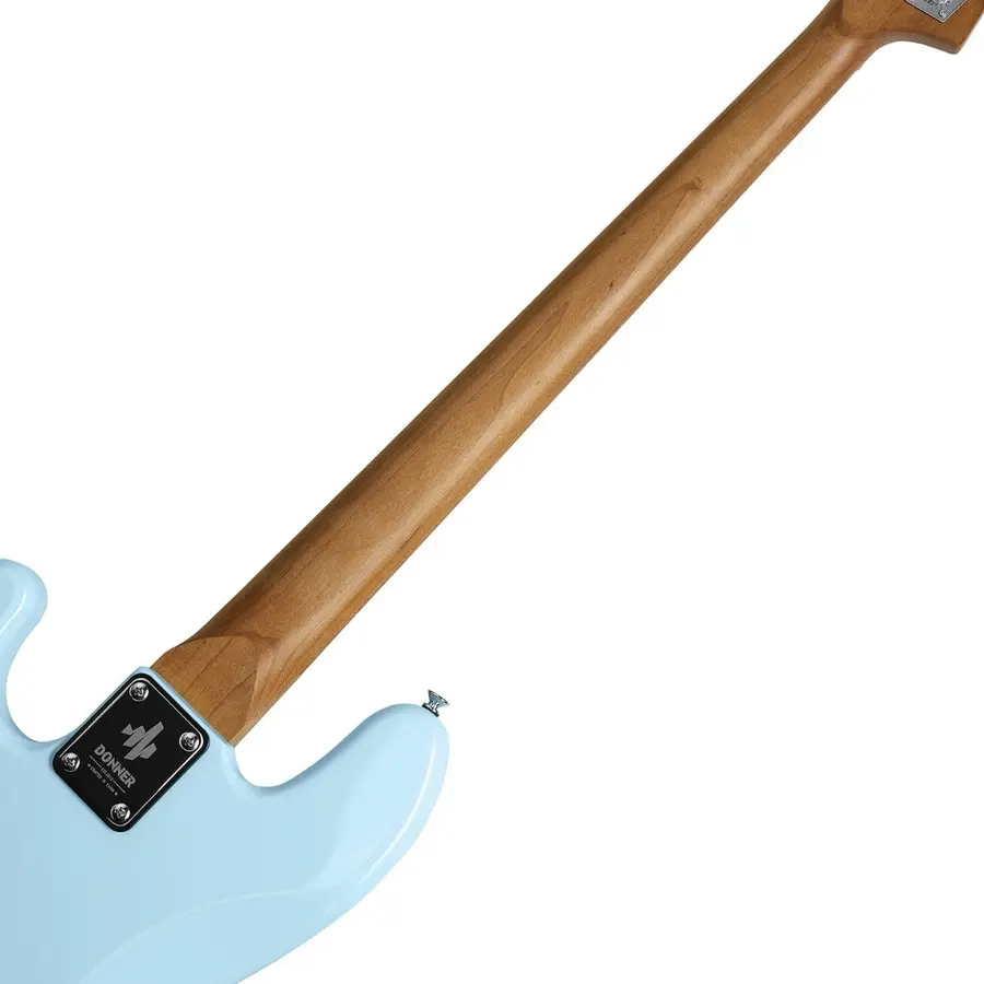 Donner Seeker Deluxe Bass, Sonic Blue Electric Bass Package 