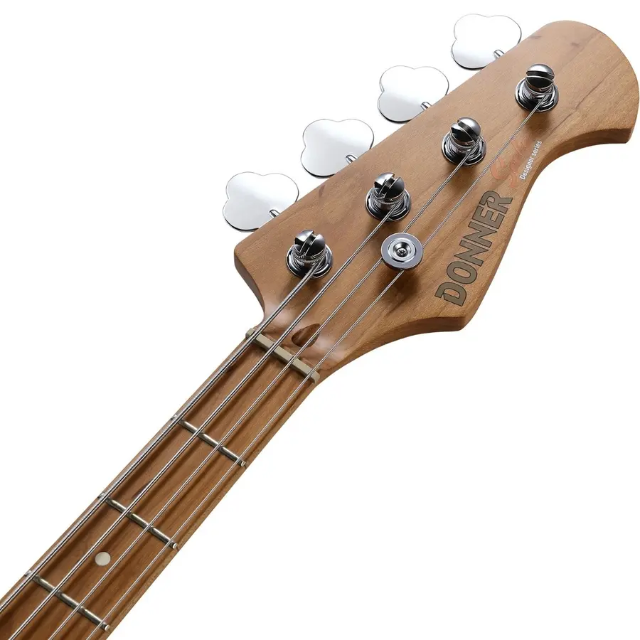 Donner Seeker Deluxe Bass, Sonic Blue Electric Bass Package 