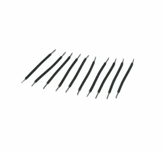 CopperSound 1.5" Hookup Wire Black Pre-Cut Stripped DIY Strand