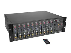 Omnitronic RM-1422FXA Mixer Powered mixer, 12 ch, 2x400W, 19" rack