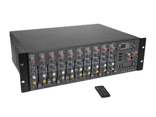 Omnitronic RM-1422FXA Mixer Powered mixer, 12 ch, 2x400W, 19" rack