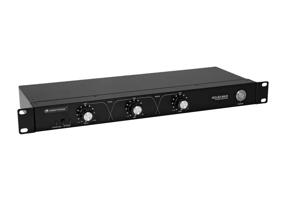Omnitronic ISO-23 MK2 Isolator 3-band frequency isolator, XLR/RCA 