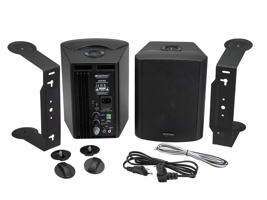 Omnitronic ALP-5A Active Speaker Black, 2-way pair, 5 in, 2x30W 