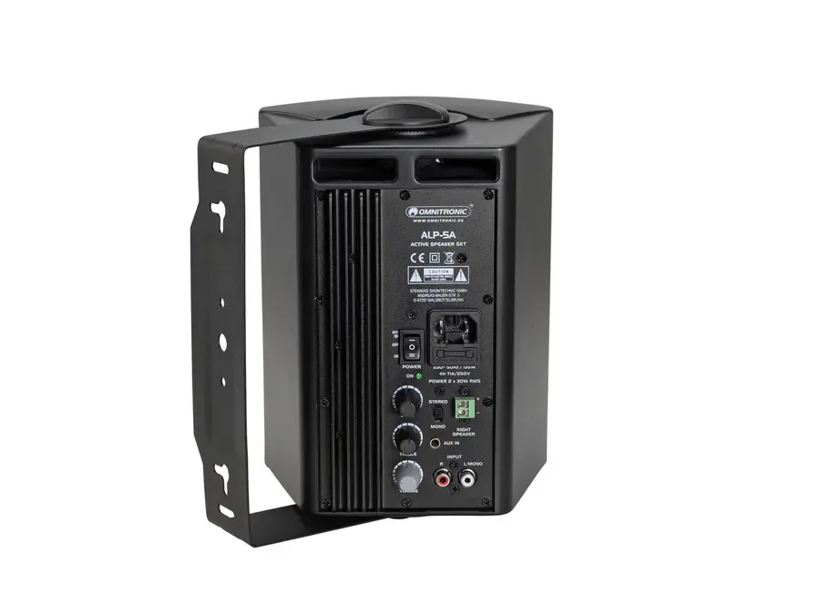 Omnitronic ALP-5A Active Speaker Black, 2-way pair, 5 in, 2x30W 