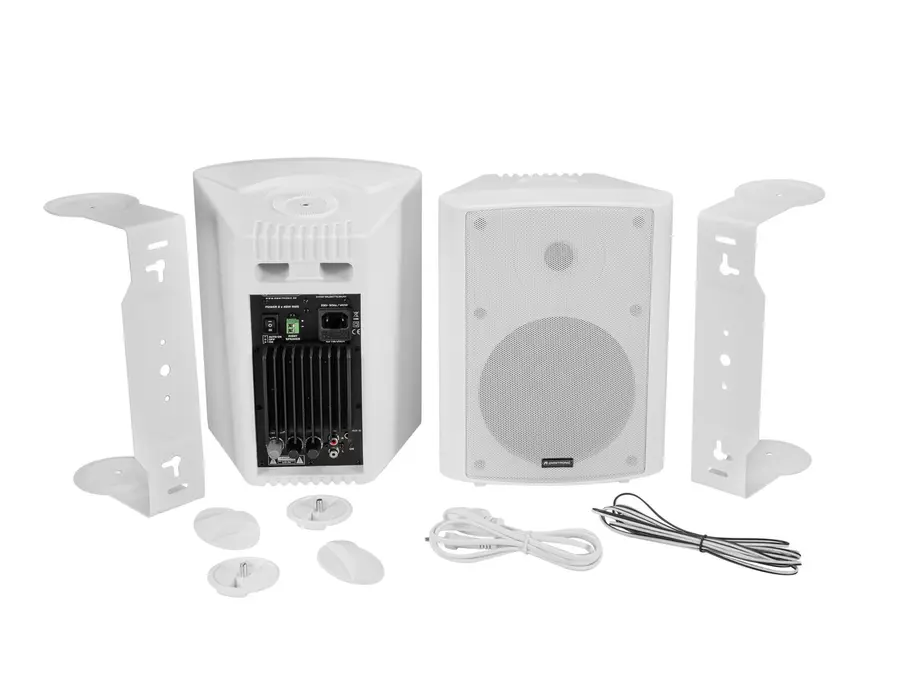 Omnitronic ALP-6A Active Speaker White, 6.5 in, 2 x 45 W, RCA 