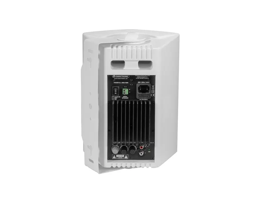 Omnitronic ALP-6A Active Speaker White, 6.5 in, 2 x 45 W, RCA 