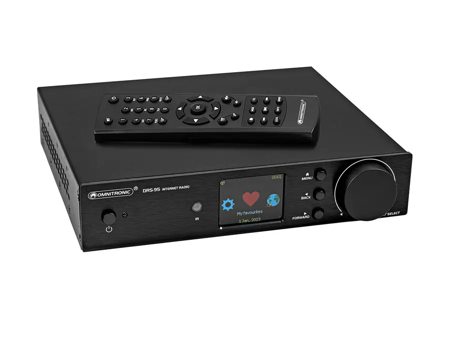 Omnitronic DRS-95 Internet Rad DAB+, FM, Bluetooth, Wi-Fi, LAN 