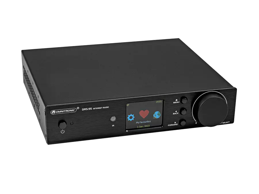 Omnitronic DRS-95 Internet Rad DAB+, FM, Bluetooth, Wi-Fi, LAN 