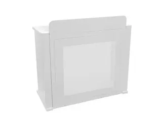 Omnitronic BOOZ Event Table Foldable white DJ table with shield