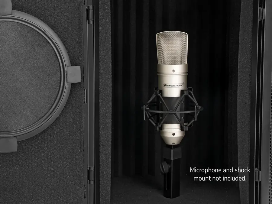 Omnitronic MIB-01 Isolation Box Adjustable Arm, Foam, Pop Filter 