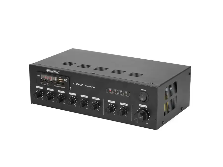 Omnitronic CPE-40P PA Mixer 40 W, Bluetooth, USB, FM Tuner 