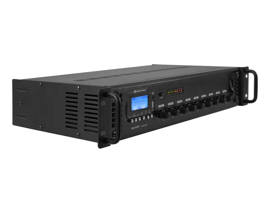 Omnitronic MA-60 PA Mixing Amp 60 W RMS, Bluetooth, USB/SD Player 
