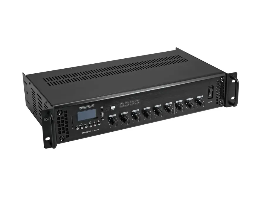 Omnitronic MA-360P PA Mixer 360 W RMS, Bluetooth, USB/SD Playback 