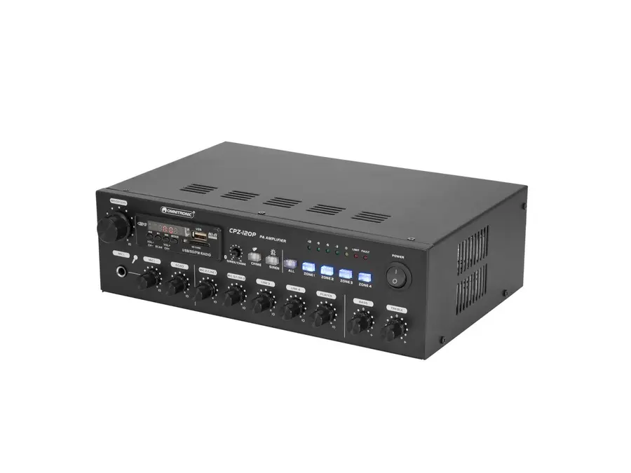 Omnitronic CPZ-120P PA Mixer 4-Zone, Bluetooth, Audio Player, 120W 