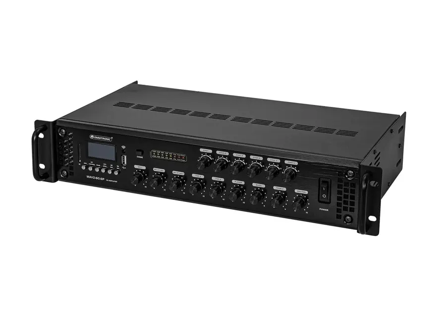 Omnitronic MAVZ-60.6P PA Amp 6-Zone, 60 W RMS, Bluetooth, USB/SD 