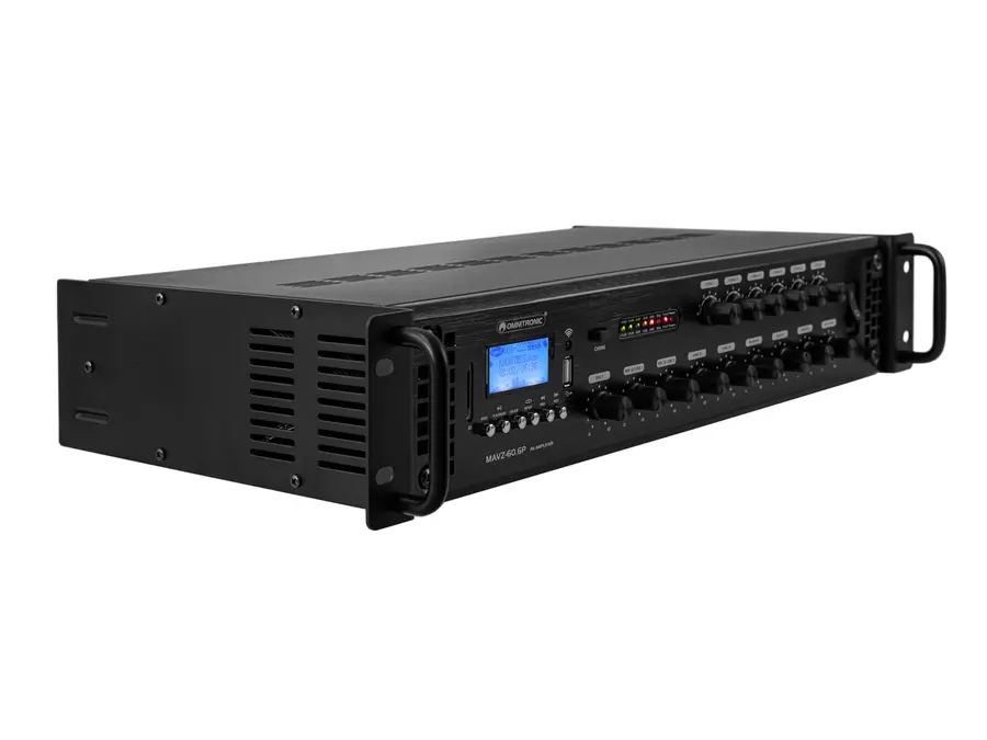 Omnitronic MAVZ-60.6P PA Amp 6-Zone, 60 W RMS, Bluetooth, USB/SD 
