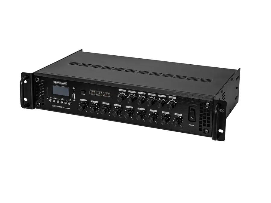 Omnitronic MAVZ-120.6P PA Amp 6-Zone, Bluetooth, USB/SD, 120 W RMS 