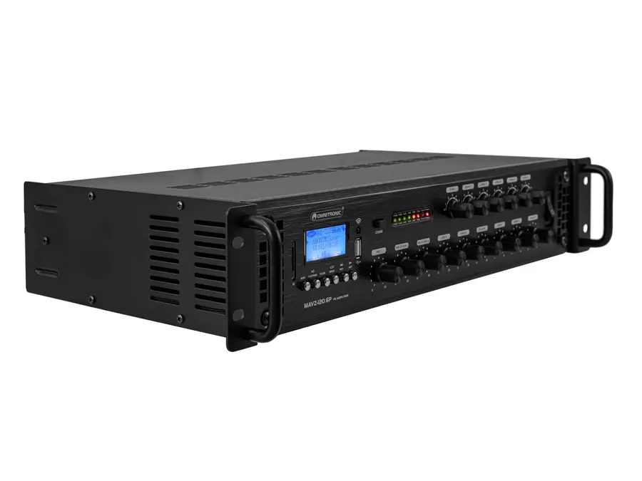 Omnitronic MAVZ-120.6P PA Amp 6-Zone, Bluetooth, USB/SD, 120 W RMS 