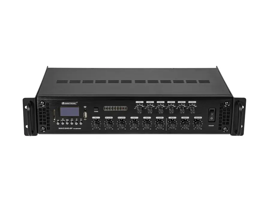 Omnitronic MAVZ-240.6P PA Amp 6-Zone, 240 W RMS, Bluetooth 
