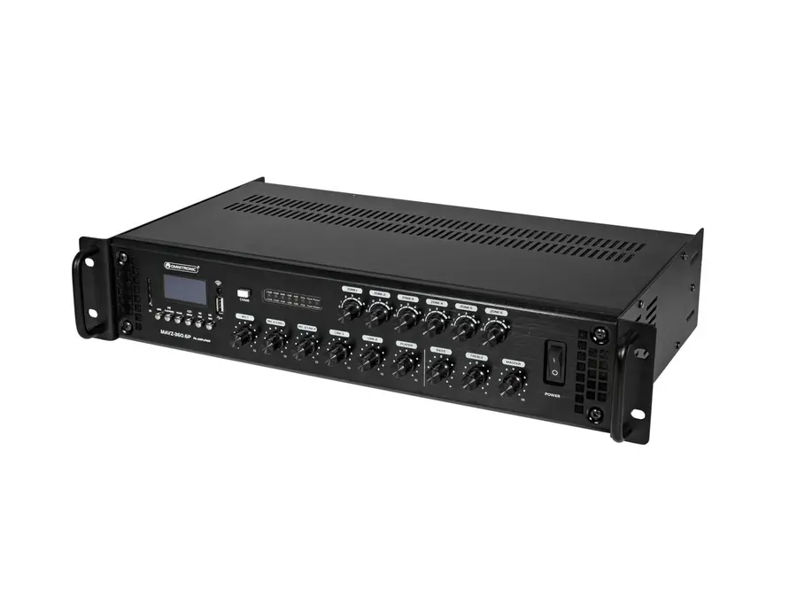 Omnitronic MAVZ-360.6P PA Amp 6-Zone, Bluetooth, USB/SD, 360 W RMS 