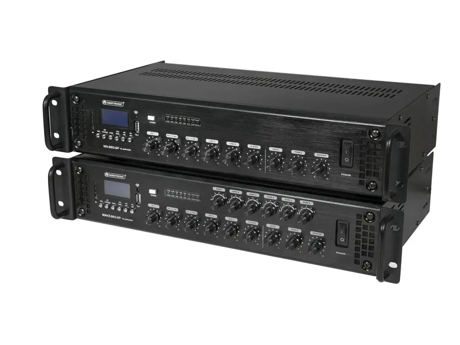 Omnitronic MAVZ-360.6P PA Amp 6-Zone, Bluetooth, USB/SD, 360 W RMS 
