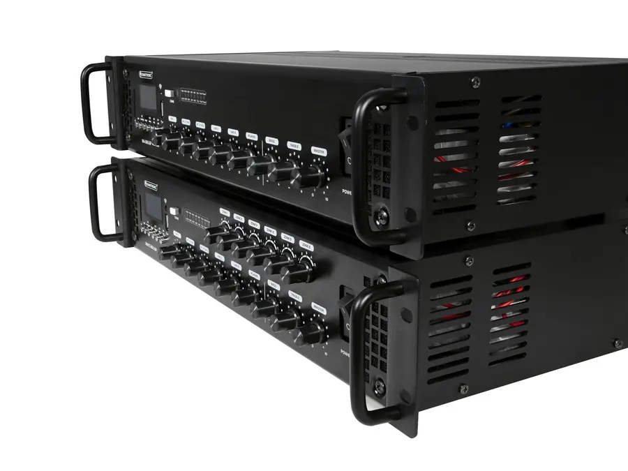 Omnitronic MAVZ-360.6P PA Amp 6-Zone, Bluetooth, USB/SD, 360 W RMS 