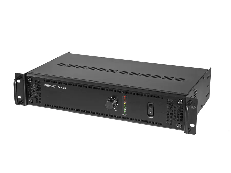 Omnitronic PAA-120 PA Amplifier 120 W RMS, 2 U Rack-Mount 