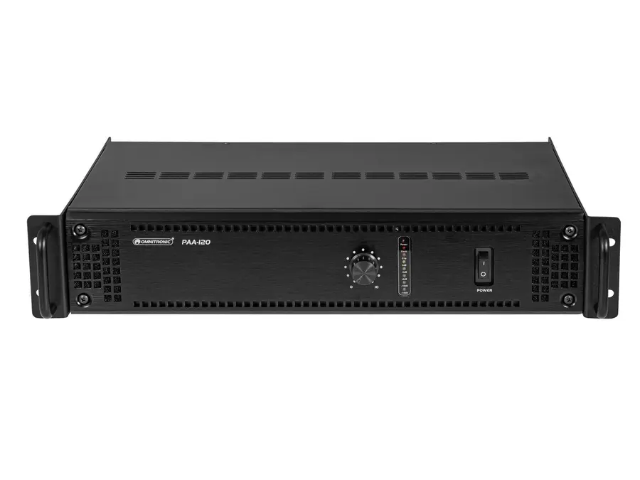 Omnitronic PAA-120 PA Amplifier 120 W RMS, 2 U Rack-Mount 