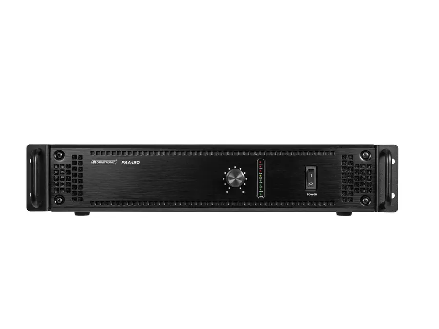 Omnitronic PAA-120 PA Amplifier 120 W RMS, 2 U Rack-Mount 