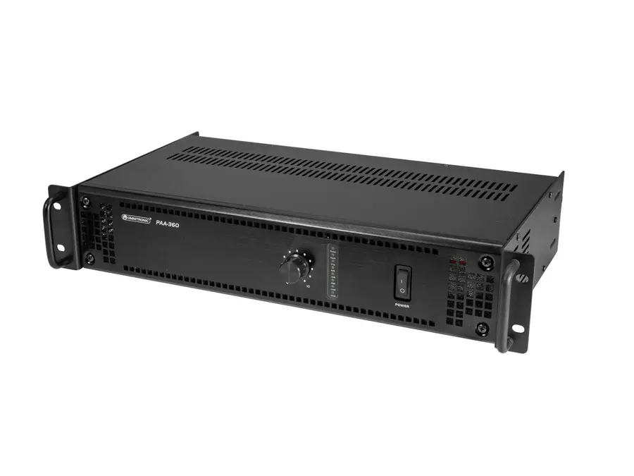 Omnitronic PAA-360 PA Amplifier 360 W RMS, 19-Inch 2U Rack 