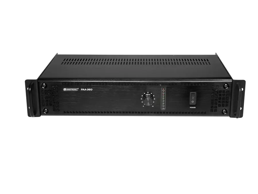 Omnitronic PAA-360 PA Amplifier 360 W RMS, 19-Inch 2U Rack 