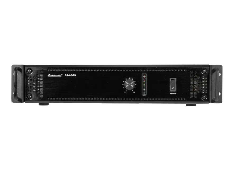 Omnitronic PAA-360 PA Amplifier 360 W RMS, 19-Inch 2U Rack 